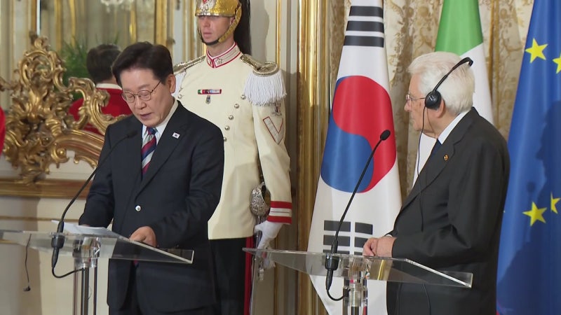 <b>한-이탈리아</b> 대통령 <b>회담</b>..."문화·인적 교류 확대"