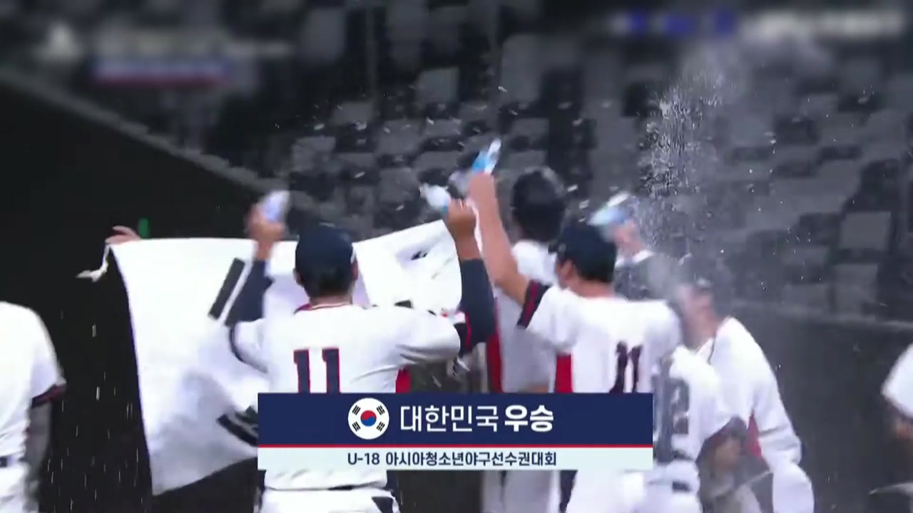 <b>U-18</b> 야구 대표팀, <b>일본</b> 꺾고 우승...하현승 7이닝 무실점