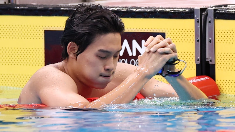 <b>김영범</b>, 남자 자유형 100m <b>은메달</b>...황선우 동메달