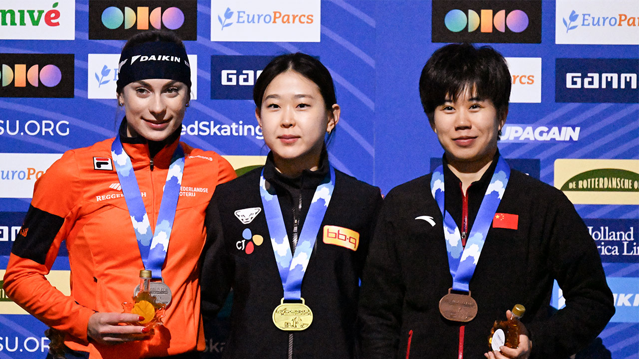 빙속 <b>김민선</b>, 트랙레코드로 시즌 '세 번째 <b>금메달</b>'