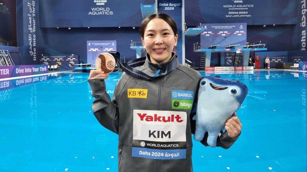 또 새 역사 썼다…<b>김수지</b>, 세계선수권 <b>다이빙</b> 여자 3ｍ 동메달