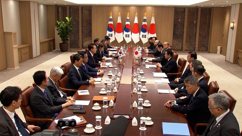 한일 정상회담 진행 중…"북러 <b>협력</b>에 <b>엄중</b> <b>우려</b>"