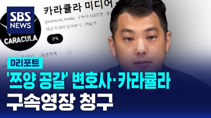 [D리포트] 검찰, '<b>쯔양</b> 공갈' 변호사·<b>카라큘라 구속영장</b> 청구