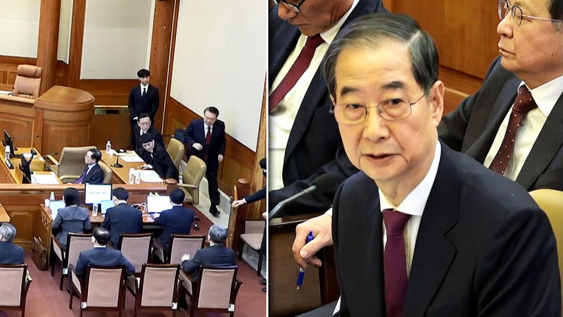 3분 만에 퇴정한 윤…한덕수, <b>국무회의</b> '<b>흠결</b>' 거듭 증언