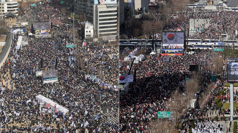 윤 <b>대통령</b> 선고 앞둔 주말…서울 도심서 <b>탄핵</b> 찬반 대규모 <b>집회</b>