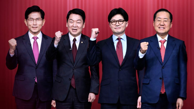 <b>김문수</b>·<b>안철수</b>·<b>한동훈</b>·<b>홍준표</b>…<b>국민의힘</b> '4강'