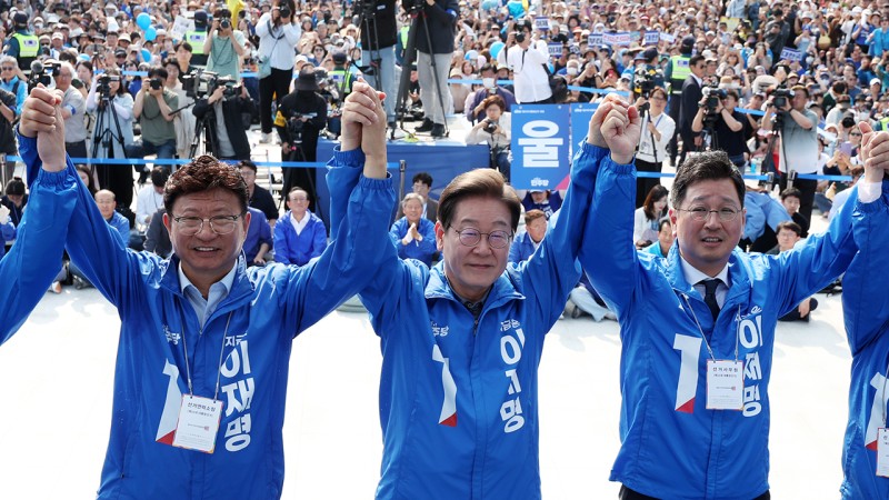여의도 <b>이재명</b>, 서울광장 김문수…대선 <b>유세</b> '피날레'