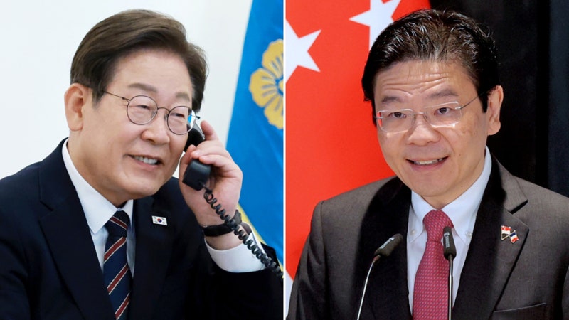 이 <b>대통령</b>, <b>싱가포르</b> 총리와 <b>첫 통화</b>…"전략적 협력 가속화 할 것"