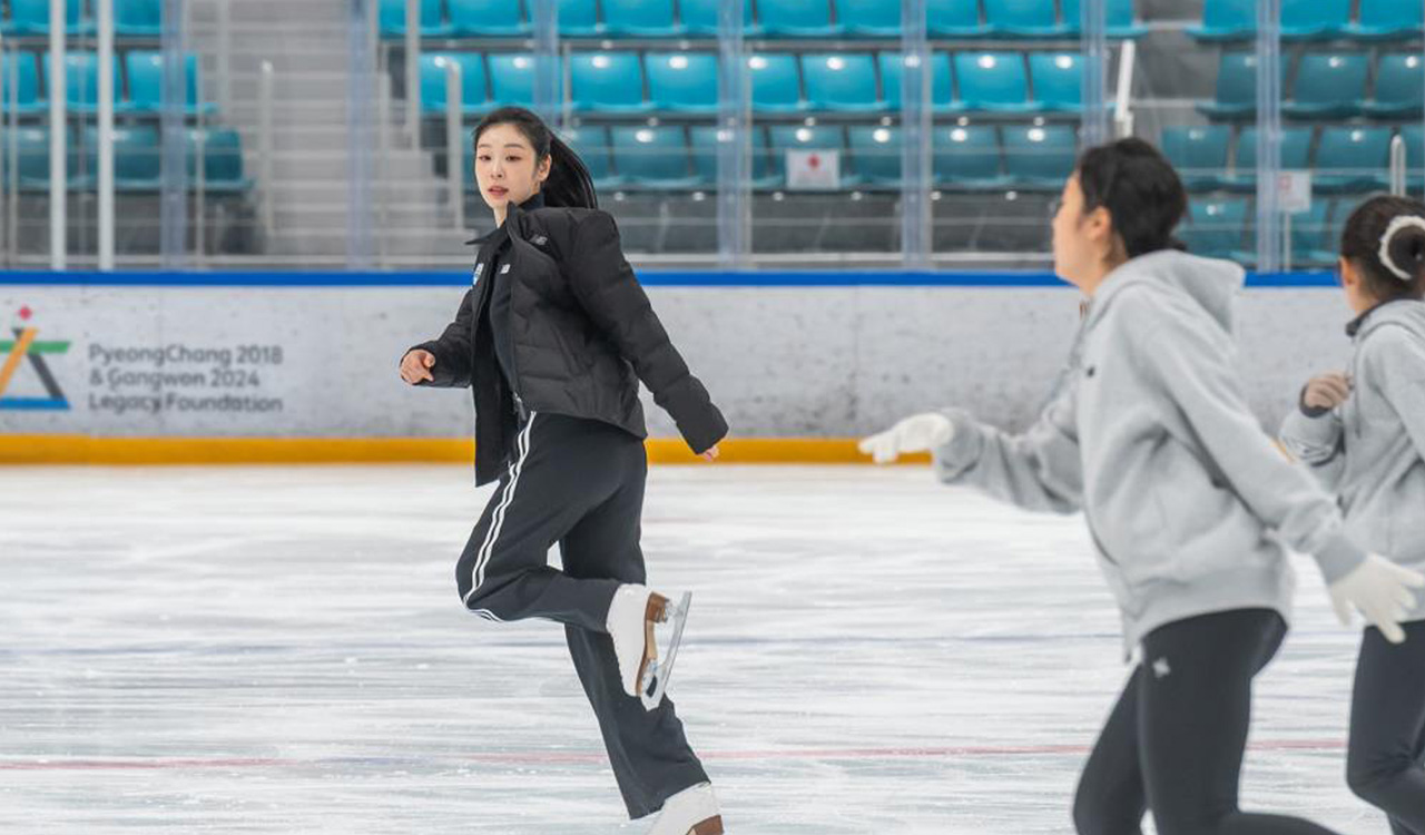 '<b>피겨</b> 여왕' <b>김연아</b>, 플레이윈터 아카데미서 유망주 <b>지도</b>