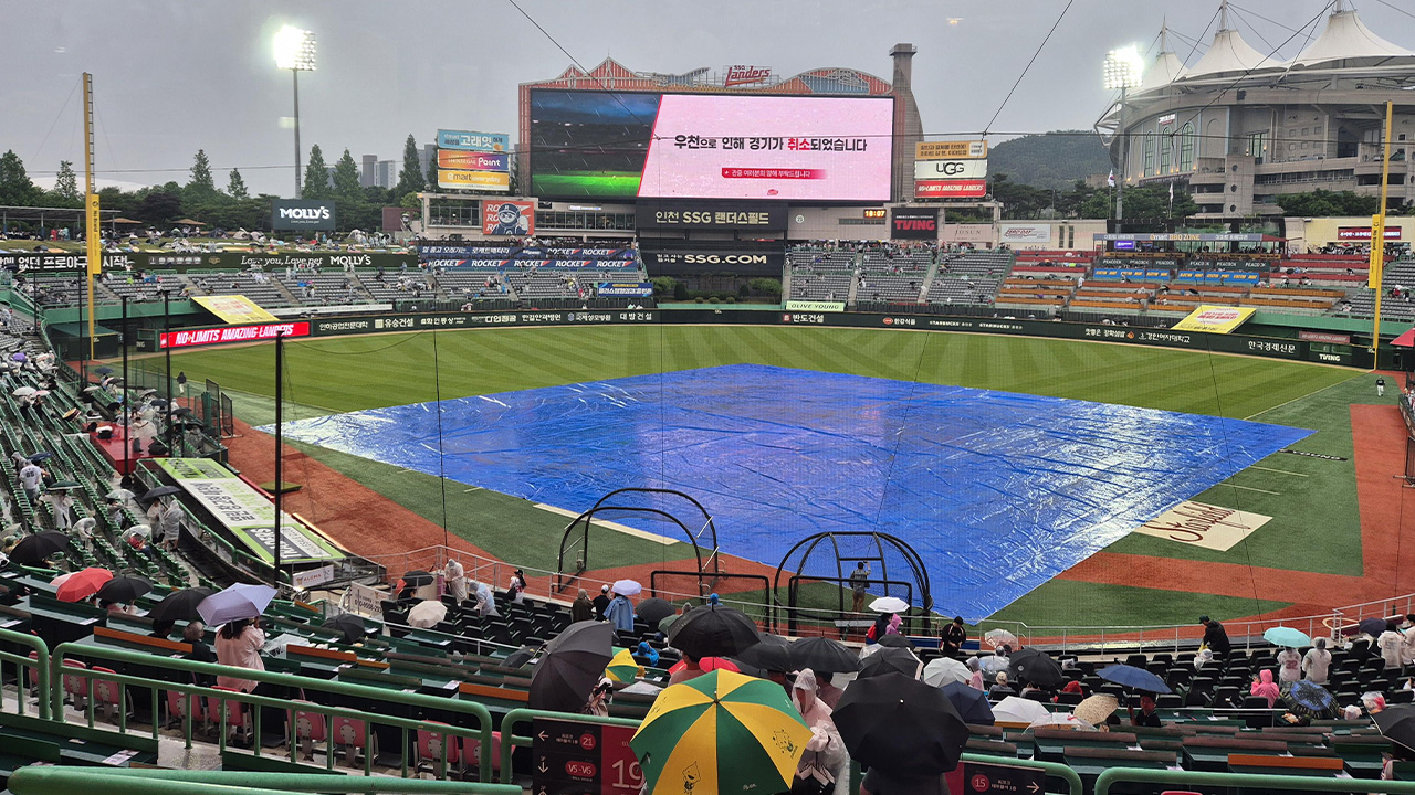 프로야구 <b>수원 한화</b>-KT·인천 두산-SSG전 <b>우천 취소</b>