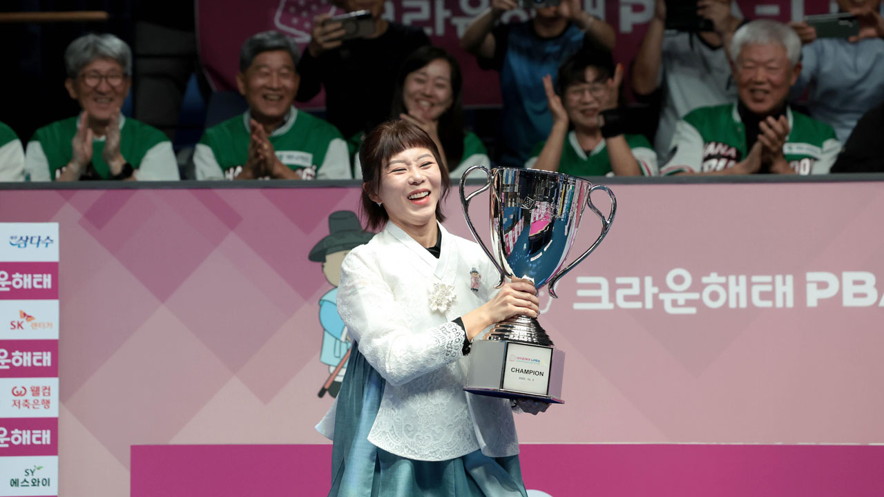 <b>김가영</b>, 임경진 돌풍 잠재우고 여자프로당구 시즌 3승째