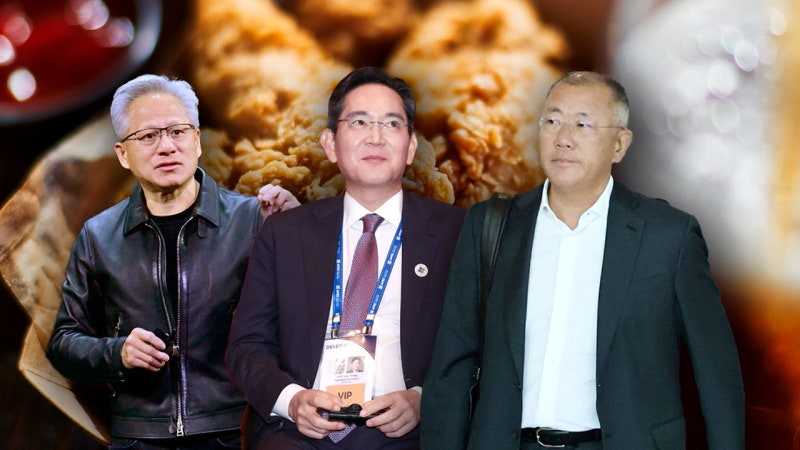 <b>젠슨 황</b>, <b>이재용</b>·정의선과 '<b>치맥</b>'…"한국 기쁘게 할 발표"