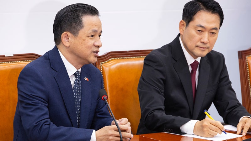 <b>장동혁</b>, 다이빙 <b>중국대사</b>에 "발전적 관계로 나아가도록 상호 존중·협력...