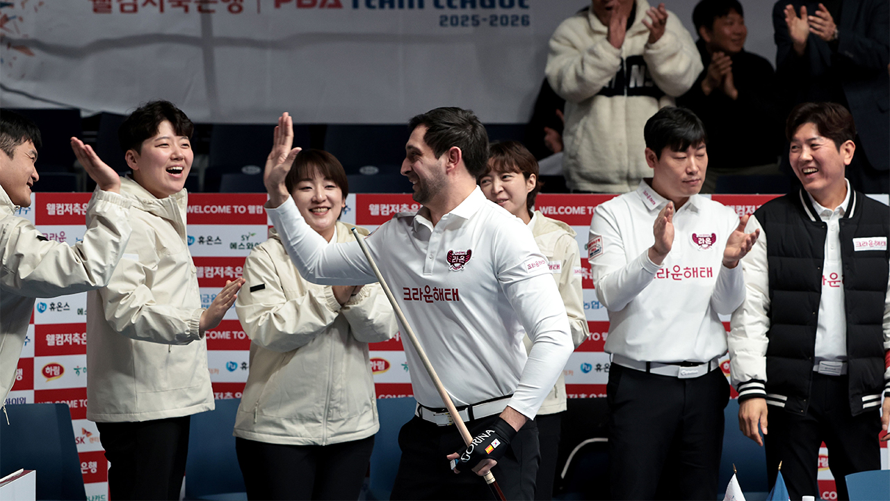프로당구 <b>크라운해태</b>, PBA <b>팀리그</b> 4R 역전 <b>우승</b> 눈앞