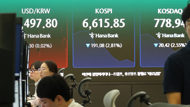 <b>코스닥</b> 장중 <b>5% 급락</b>에 매도 사이드카 발동