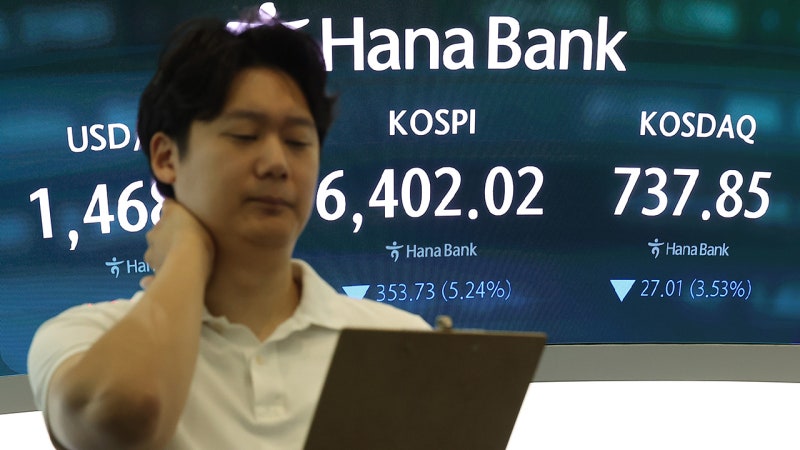 <b>코스피 10%</b>·코스닥 8% <b>급락</b>에 양시장 잇따라 서킷브레이커 발동