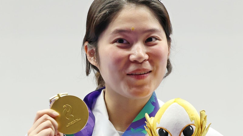 <b>한국</b> 사격 드디어 첫 금<b>메달</b>…추가은, 여자 10ｍ 공기권총 명중