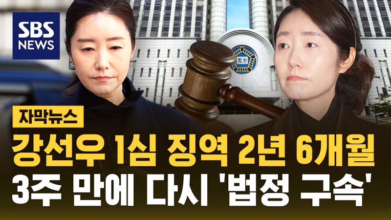 [자막뉴스] '<b>1억 공천헌금</b>' <b>강선우</b>, 1심 징역 2년 6개월…3주 만에 다시...