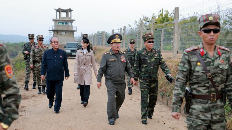 북 "박정천·<b>김여정</b>, <b>남부</b>국경요새화 공사 현장 현지<b>시찰</b>"