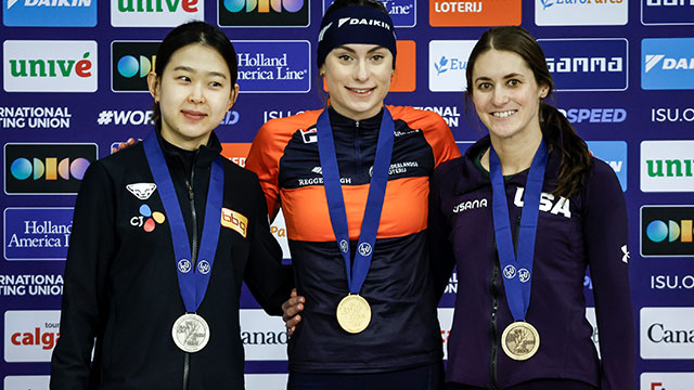 스피드스케이팅 <b>김민선</b>, <b>세계선수권 500m</b> 은메달 획득