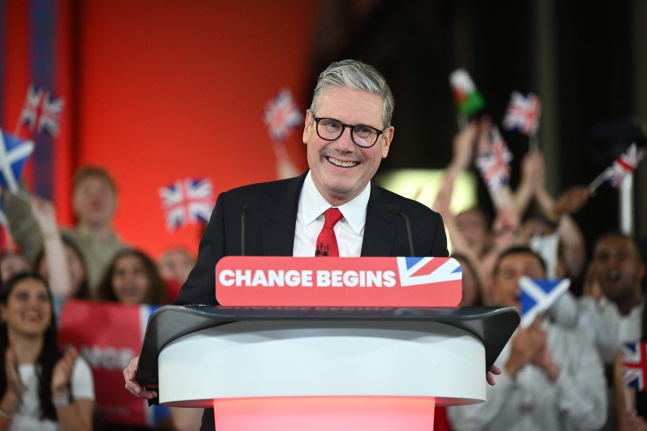 영국 노동당 키어 스타머 대표. 노동당의 승리로 신임 총리로 취임했다.