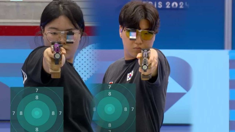 [영상] 막판까지 추격했지만…사격 혼성 10m 공기권총 <b>오예진</b>·<b>이원호</b> 4위