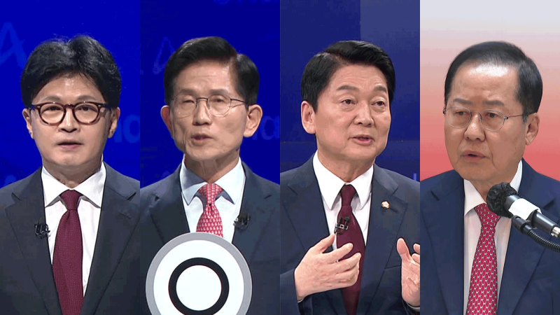 <b>김문수</b>vs<b>한동훈</b>, 안철수vs<b>김문수</b>…계엄·<b>탄핵</b> 격돌