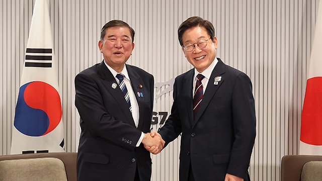 <b>이재명 대통령</b>, 이시바 총리와 첫 <b>한일</b>정상회담 시작