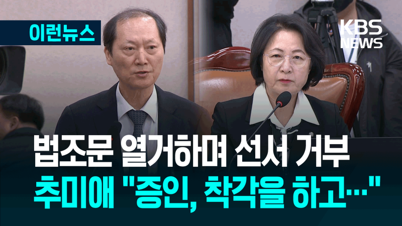 두번째 증인 <b>선서 거부</b>한 ‘안가모임’ <b>이완규</b> 전 법제<b>처장</b> [이런뉴스]