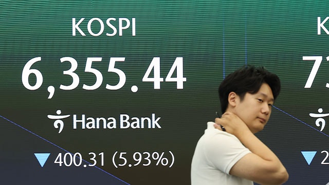 [속보] 코스피 8%대 급락…<b>서킷브레이커</b> 발동