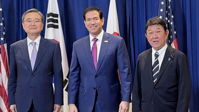 한미일 외교 “북 대화 복귀 촉구…대만해협 평화 유지 중요”