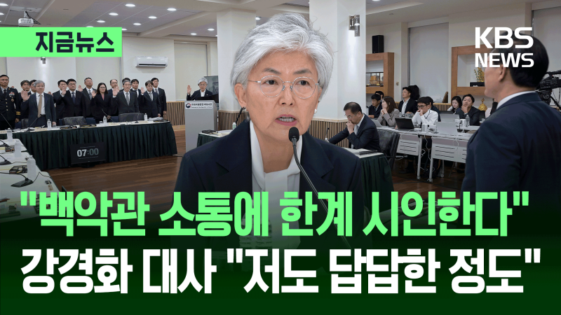 <b>강경화</b> “미, 한미정보협력에 문제 제기…<b>백악관 소통</b>도 <b>한계</b>” [지금뉴...