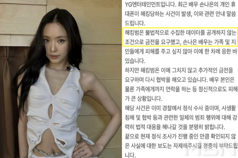 사진 = 손나은 SNS 캡처