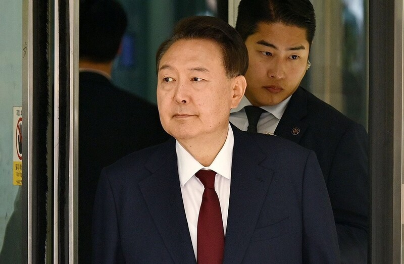 '내란 혐의' <b>윤석열</b>, 다음주 재판 때도 지상 출입