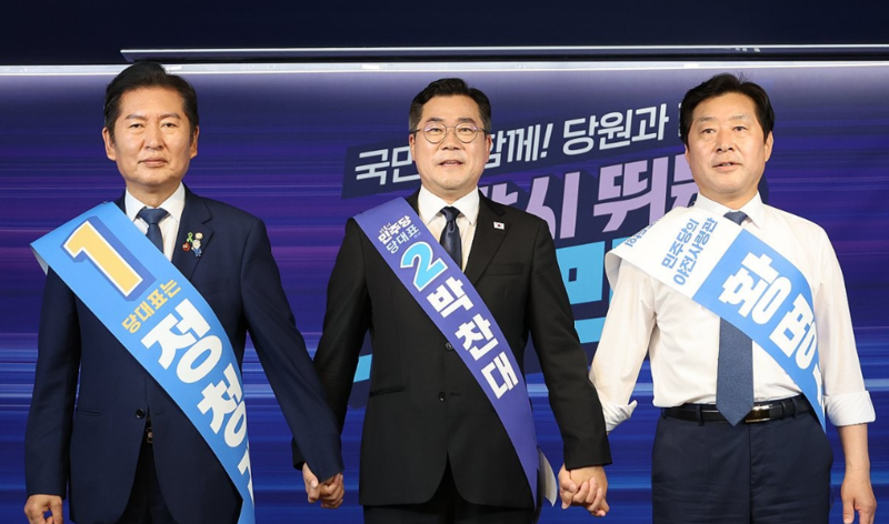 <b>정청래</b>, 충청 이어 <b>영남권</b>도 <b>압승</b>...62.55%