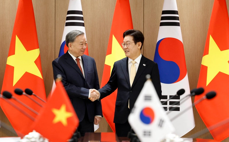 한·<b>베트남</b> 정상 공동성명…"2030년까지 1,500억불 교역"