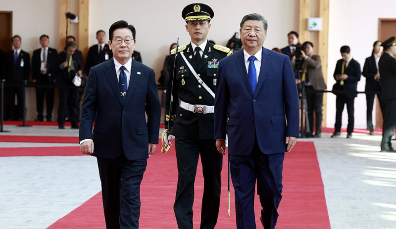 의장대 사열하는 한중 정상 / 사진=연합뉴스