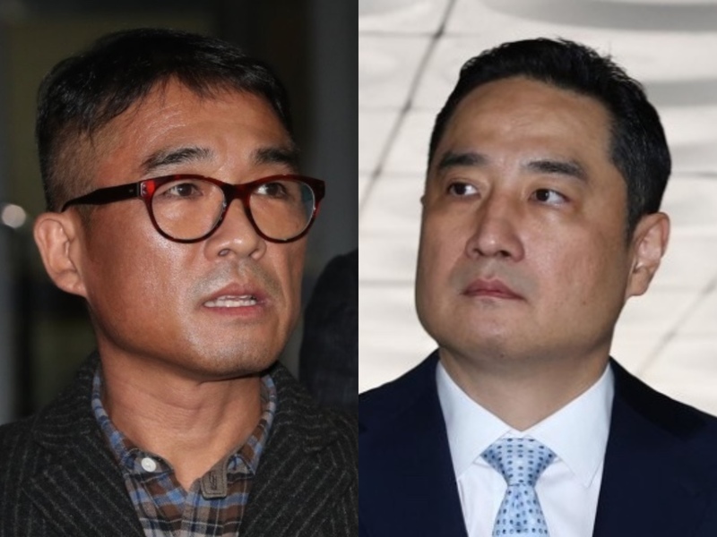 가수 김건모(왼쪽)와 강용석 변호사 / 사진=연합뉴스