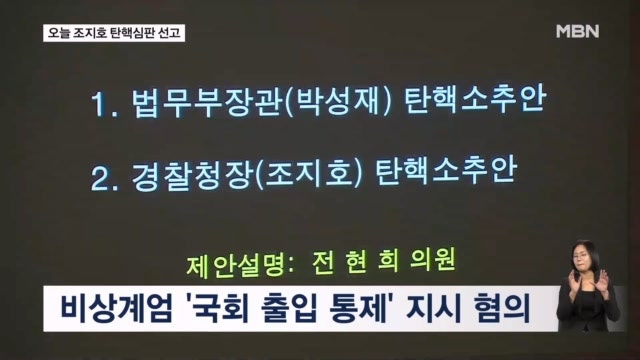 '계엄 가담' <b>조지호</b> 경찰청장 <b>탄핵 심판</b> 오늘 선고