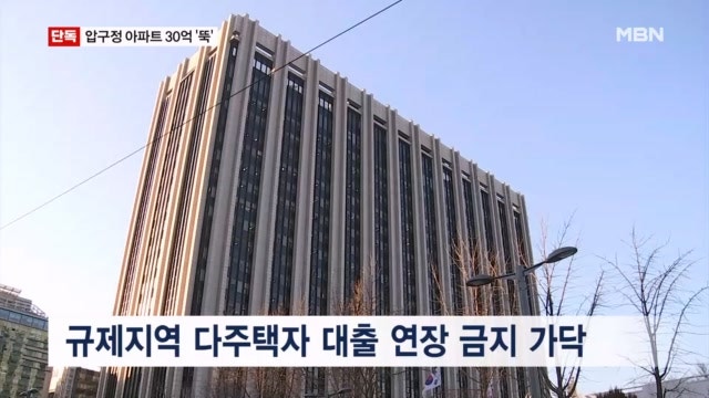 [단독] 압구정 아파트 30억 낮춘 거래 2건 체결…다주택자 대출 사실상 불허