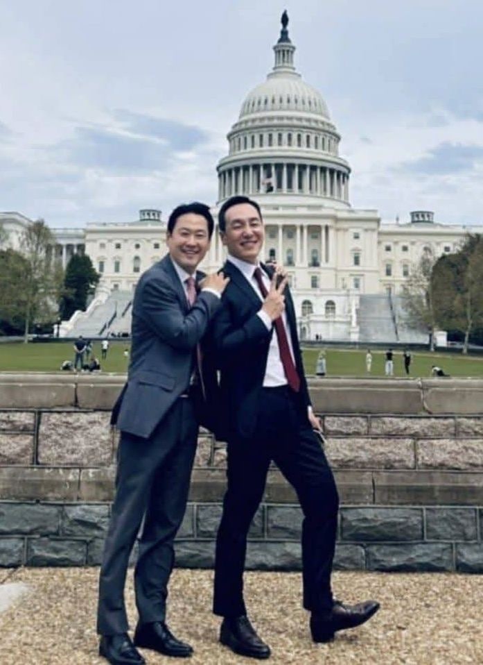 미국을 방문 중인 국민의힘 장동혁 대표와 김민수 최고위원 / 사진=김종혁 전 국민의힘 최고위원 페이스북