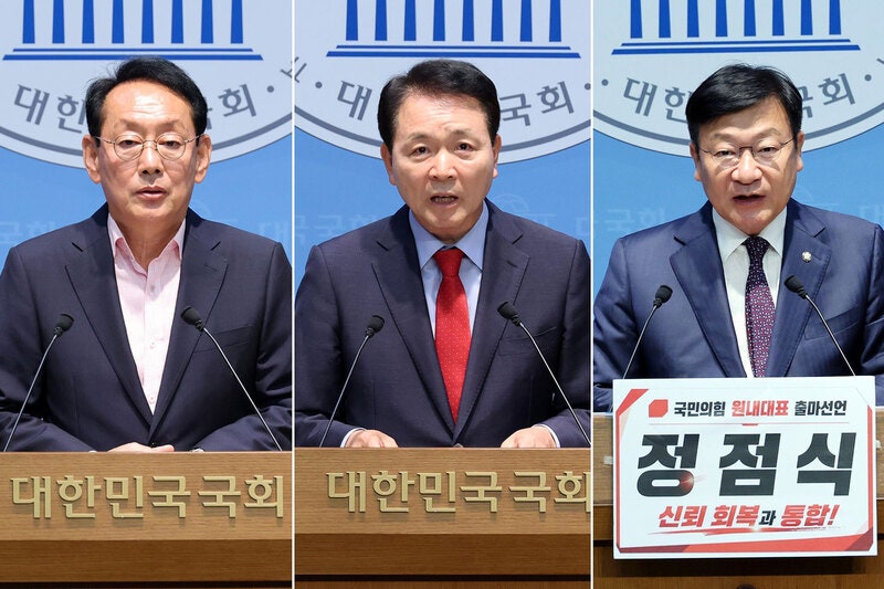 국힘 원내대표 후보 3인, 오늘 초·재선 주최 토론서 격돌