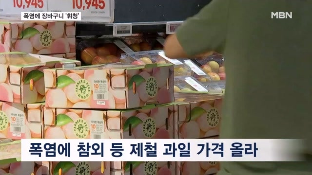 폭염에 먹거리 물가도 '비상'…복숭아 55%·참외 73% 급등