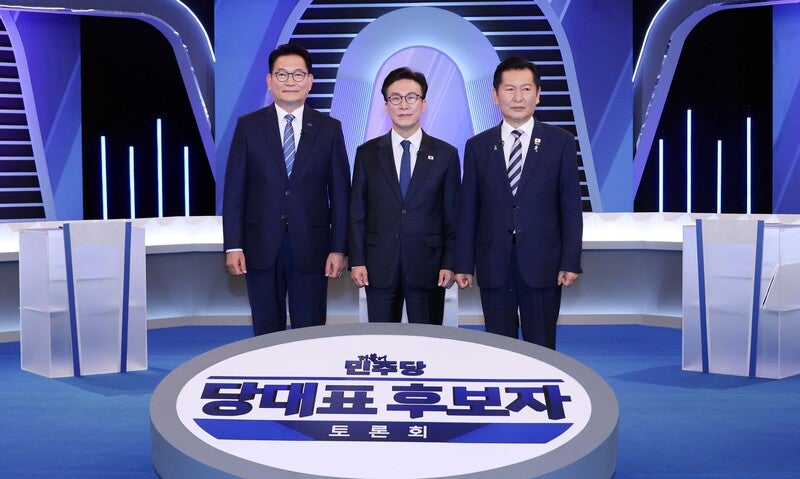 송영길·<b>정청래</b>·<b>김민석</b> 오늘 마지막 TV토론…난타전 예고