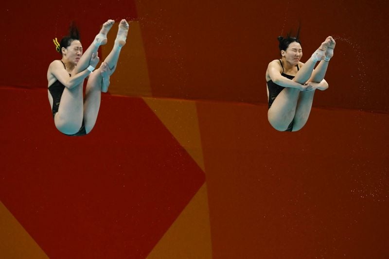 김수지·김나현, <b>다이빙</b> 여자 싱크로 3ｍ 스프링보드 은메달