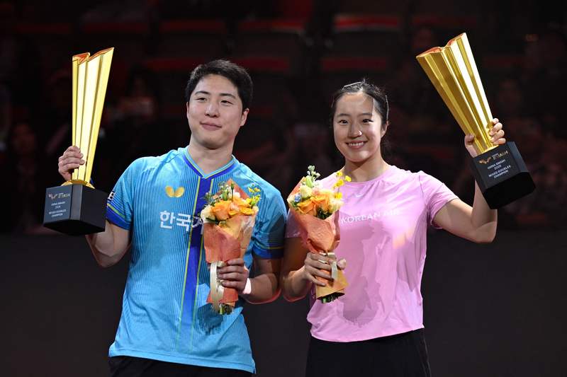 <b>신유빈</b>·<b>임종훈</b>, WTT 중국 스매시 혼합복식 <b>우승</b>…시즌 3번째