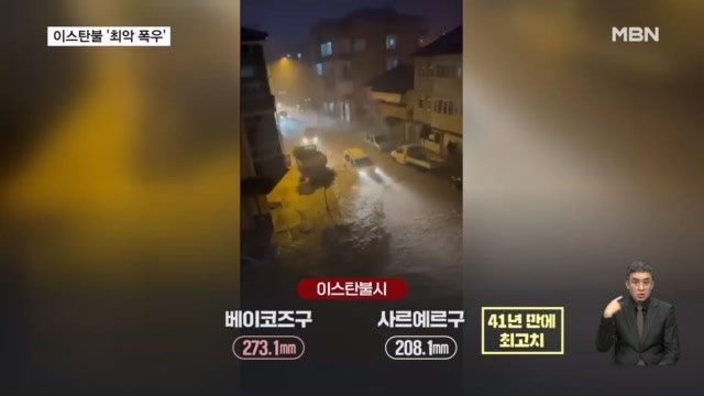튀르키예 <b>이스탄불</b> 41년 만에 최악 물난리…인명피해 속출