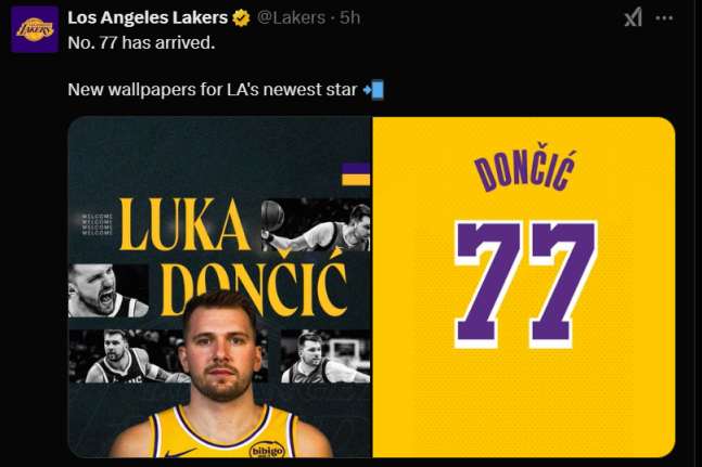 [NBA] 돈치치(LA 레이커스)…단장도 함박웃음 "앞으로 팀을 이끌 유일무이한 글로벌 스타"