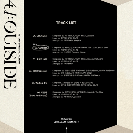  BTOB 4U:OUTSIDE tracklist image