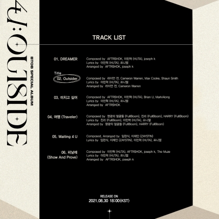 BTOB 4U:OUTSIDE tracklist image